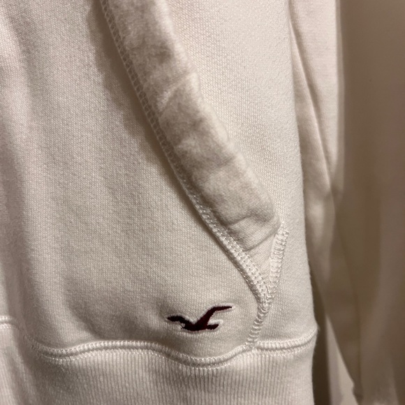 Hollister White Full Zip Hoodie - Picture 7 of 7